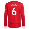 Virallinen Fanipaita Pitkähihainen Manchester United Paul Pogba 6 Kotipelipaita 2021-22 - Miesten